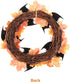 Orgrimmar 10” Halloween Maple Wreath Garland Artificial Maple Leaf Bats Vines Door Hanging for Halloween Party Thanksgiving Harvest’s Day Decorati...