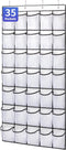 35 Pockets Over the Door Shoe Organizer, Hanging Shoe Organizer for Door with 35 Mesh Pockets Large Capacity Shoe Hanging Storage Bag with 4 Metal...