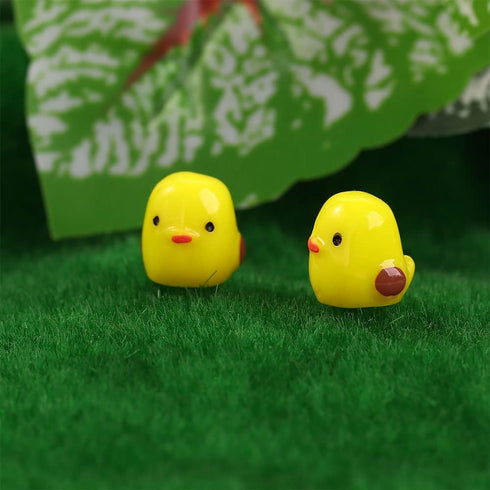 Mini Animals Miniature Figurines Home Garden Fairy Ornament Chicken Garden Scene Moss Landscape DIY Terrarium Crafts 24PCS...