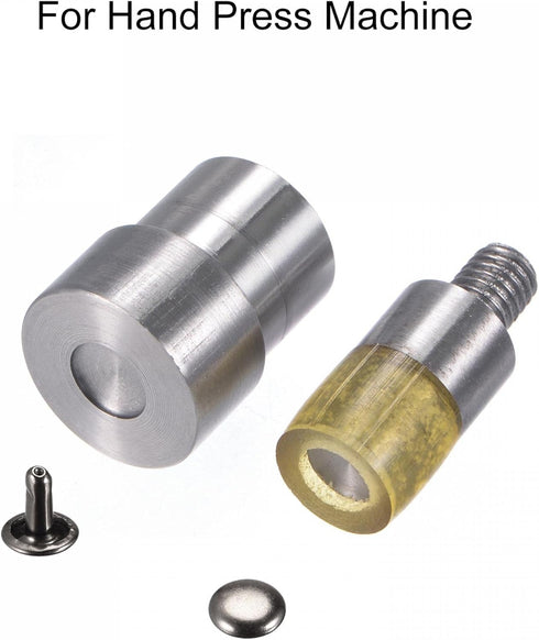 uxcell Hand Press Machine Stud Carbon Steel and Rubber 9mm Rivet Setter Punch Dies Fasteners Tool Set...