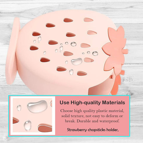 AKOAK 1 Pack Strawberry Chopsticks Stand, Cutlery Storage Box, Suitable for Storing Spoons, Chopsticks, Spoons, Knives and Other Kitchen Utensils ...