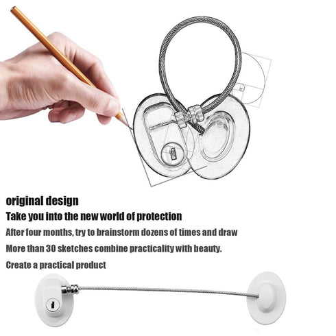 6 Pack Refrigerator Locks with 12 Keys,Child Safety Fridge Lock,Refrigerator Lock Combination,Mini Fridge Lock, File Drawer Lock,Toilet Seat Lock ...