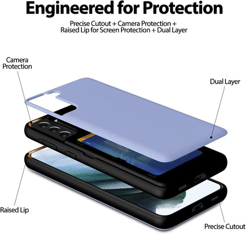 GOOSPERY for Galaxy S21 Plus 6.7"(2021) Card Holder Wallet Case, Easy Magnetic Door Closure Protective Dual Layer Bumper Sturdy Phone Back Cover w...
