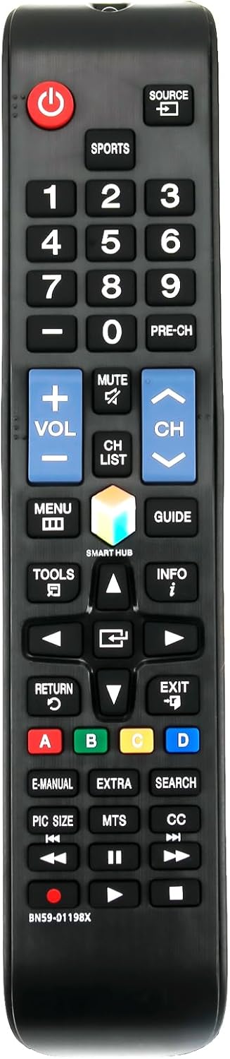 New BN59-01198X Replace Remote fit for Samsung TV UN32J5500AF UN32J6300AF UN40J5500AF UN40J6300AF UN40JU6500F UN40JU650DF UN48J5500AF UN48J6300AF ...
