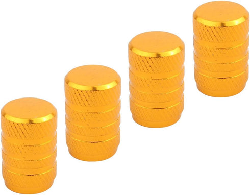 TOMALL Round Style Wheel Tyre Valve Stem Caps Gold for Motorcycles Rims Dustproof Caps...