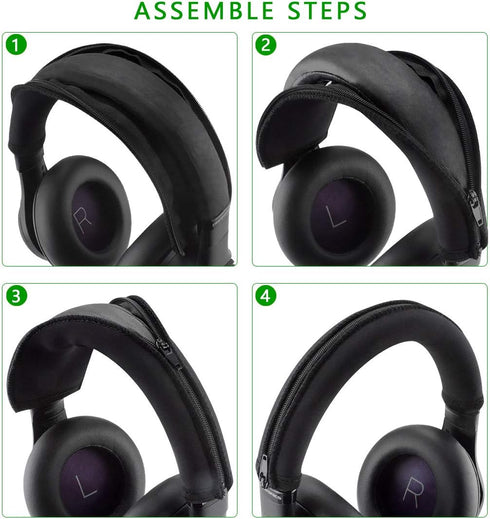 Geekria Flex Fabric Headband Cover Compatible with Plantronics BackBeat PRO, PRO+, PRO 2, Wireless Noise Canceling Headphones, Head Cushion Pad Pr...