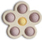 mushie Flower Press Toy (Soft Lilac/Daffodil/Ivory)...