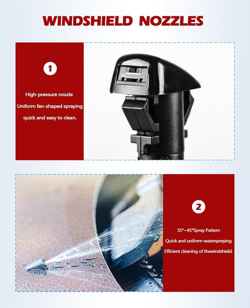 Xislet Windshield Washer Nozzle and Hood Insulation Retainers, Windshield Sprayer Nozzle for Jeep, Dodge Ram, Chrysler Pt Cruiser Replaces OEM #: ...