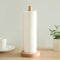 Bamboo Paper Towel Holder,DNIEBW Kitchen Paper Holder Countertop Stand up Towels Roll Stand Organizer Simply Standing Countertop Wooden Paper Fits...