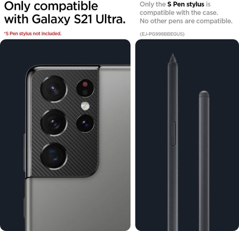 Spigen Liquid Air P Designed for Galaxy S21 Ultra Case (2021) - Matte Black...