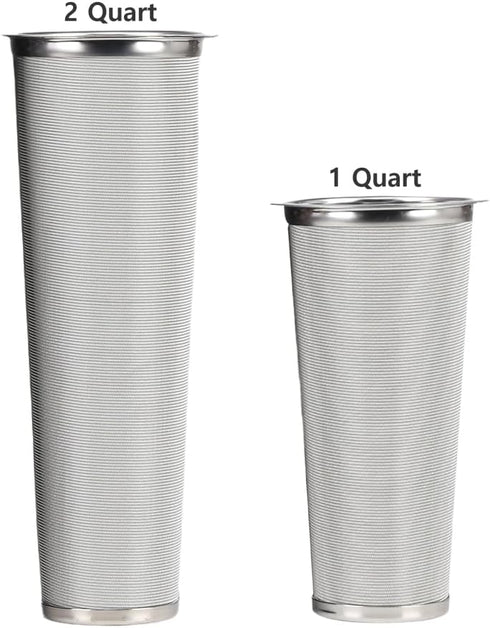 Premium conical Infuser Cold Brew Coffee Maker for 2 QT Wide Mouth Mason Jars. Heavy Duty Gauge 100 Micron Mesh 304 Stainless Steel with Free Sili...