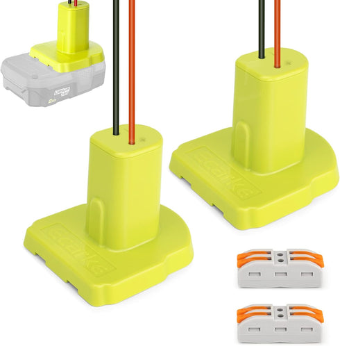 Ecarke for Power Wheels Adaptor for Ryobi 18V One+ P108 P107 P102 Battery Dock Power Connector RC Toy & Car,e-Bike 12 Gauge Robotics ?with Wire Te...
