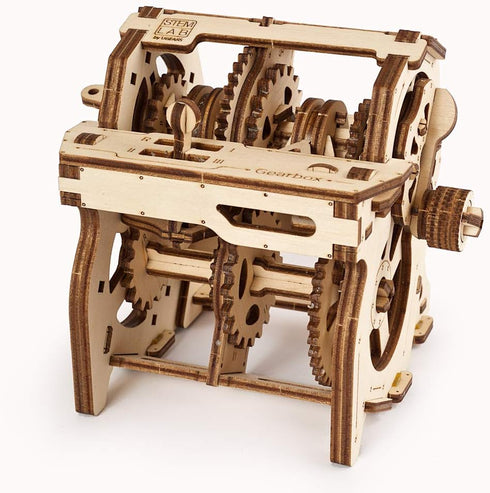 UGEARS STEM Gearbox Model Kit - Creative Wooden Model Kits for Adults, Teens and Children - DIY Mechanical Science Kit for Self Assembly - Unique ...