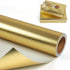 Gold Wrapping Paper Roll, Solid Color Metallic Wrapping Paper, Matte Wrapping Paper Roll, Gold Gift Wrapping Paper for Birthday Wedding Christmas ...