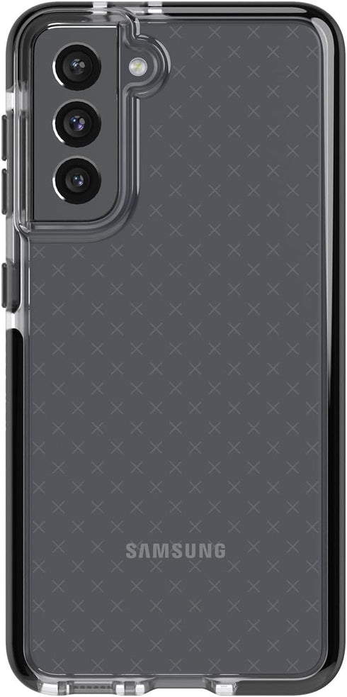 tech21 Evo Check Phone Case for Samsung S21 5G -12 ft. Drop Protection, Smokey/Black...