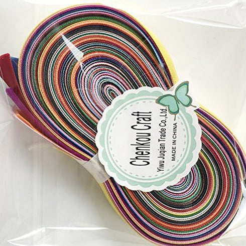 Chenkou Craft Double Face Polyester Satin Ribbon Ribbons Craft Pack Hair Bow Jewelry Making (5/8"(15mm), Multi-Colored)...