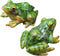 SEWACC Adorable Frogs Figurine 2 Pcs Frog Statue Ornaments Desktop Lovely Resin Frogs Decor Resin Animal Sculpture Creative Craft for Garden Patio...