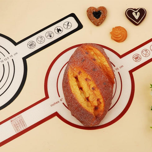 Silicone Bread Sling – Food Grade Silicone Baking Mat for Dutch Oven – Heat-resistant Dutch Oven Sheet Liner, Mix Colour set Transferable Dough 2p...