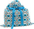 VZWraps Elephants Reusable Fabric Gift Bag for Baby Shower, Child’s Birthday, or Any Occasion (Medium 17 Inches Wide by 18.5 Inches High, Turquois...