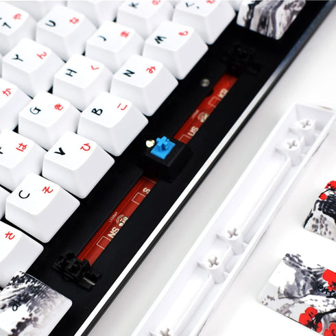 MOLGRIA Keycaps 71 Set for Gaming Mechanical Keyboard, Custom PBT OEM Profile Key caps Japanese Font with Keycap Puller for Cherry MX 71/61 60 Per...