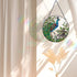 Peacock Stained Glass Suncatcher Window Wall Hanging Decor Ornament 6.5''*6.5'', Hand-Painted Sun Catcher Glass Panel Decor Art Home Garden Decor ...