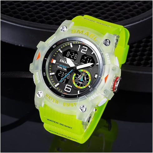 AIMES Men's Watches Outdoor Sports Waterproof Military Watch Tactical Digital Analog Wrist Watch Date Multi Function Led Large Face Alarm Stopwatc...