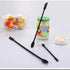 4 Pieces Mini Silicone Spatula Set, Small Rubber Spatula for Makeup, Thin Jar Scraper for Kitchen(4, BLACK)...