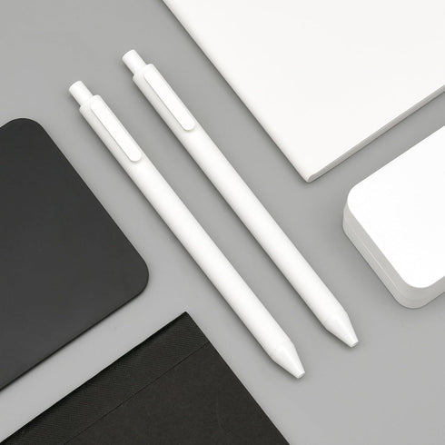 Kaco PURE Gel Pens White with Black Ink, 20 Pieces 0.5 mm Fine Point Aesthetic Pens for Journaling Stationery Office Supplies (20 White with Black...