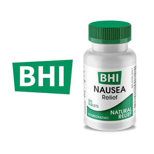 BHI Nausea Natural Relief 7 Multi-Symptom Homeopathic Active Ingredients Help Relieve Nausea, Vomiting, Bloating & Indigestion Non-Drowsy Remedy S...