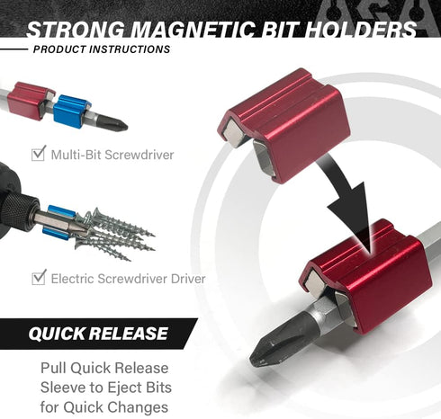 ASA Tool Strong Magnetic Bit Holders,Screwdriver Extension,Magnetic Bit Holder,Drill Extension Bit Holder,Extension Drill Bit,Drill Bit Extension,...