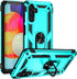 Androgate Phone Case for Galaxy A13 5G/ A04s, Green, Heavy Duty Protection with Ring Holder Stand, Military-Grade Shockproof Cover, HD Screen Prot...