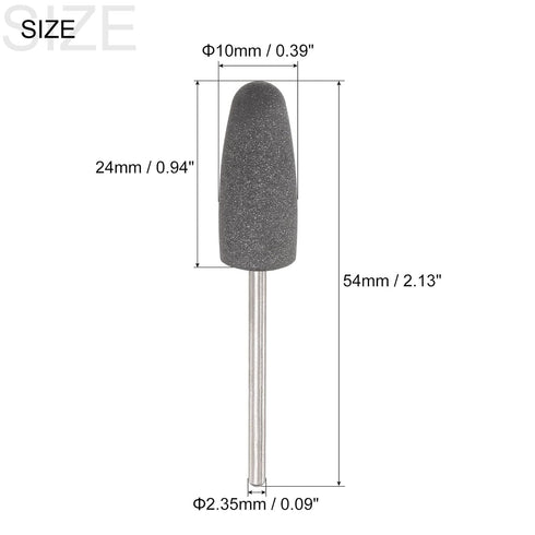 uxcell Silicone Rubber Grinding Buffing Wheel 120 Grits 10mm Dia Cone Shape Polishing Head for Electric Rotary Tool...