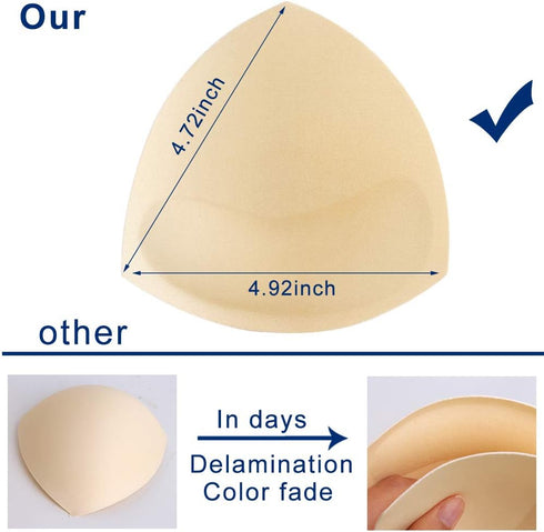 Hicdaw 6-8 Pairs Bra Pads Inserts Bra Cups Insert Sports Bra Pad Insert Sew in Bra Cups for Women...