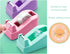 Tape Dispenser Desk with 12 Rolls Transparent Cute Small Tape Dispenser Packing Refills Invisible Tape Desktop Tape Dispenser for Christmas Gift W...