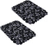 Yolife Pebble Sink Mats for Stainless Steel Sink, PVC Sink Saddle Protectors Kitchen Sink Mat for Porcelain Sink, Dishes and Glassware (Black,2 Pa...