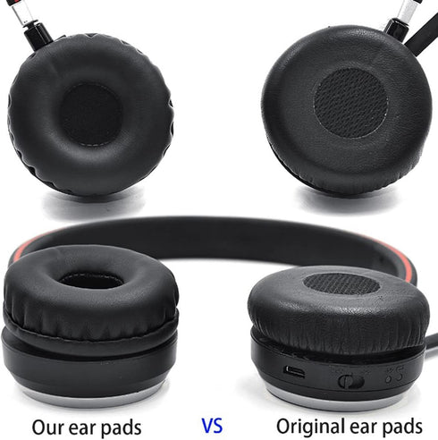 Ear Pads for Jabra Evolve 20 20se 30 30II 40 65 65+Replacement Ear Cushion Foam Cover Compatible with Jabra Evolve 20 30 40 65 Headphone (Black ea...