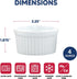 HIC Kitchen Souffle Ramekin Set, Fine Porcelain, 4-Ounce, Set of 4...