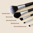 Travel Makeup Brush Set 5 Pcs| Essential Face & Eye Makeup Brush Set | Portable Makeup Brush Set for Travel | Makeup Pouch & Brush Cover Included...
