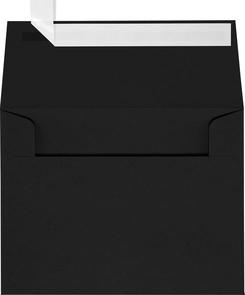 LUXPaper A2 Invitation Envelopes | Peel & Press | 4 3/8" x 5 3/4" | Midnight Black | 80lb. Text | 50 Qty...
