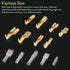 Twidec/640Pcs 2.8/4.8/6.3mm Quick Splice Male and Female Wire Spade Connector Crimp Terminal & Bullet Connectors Terminals Crimp Block Kit Golden ...