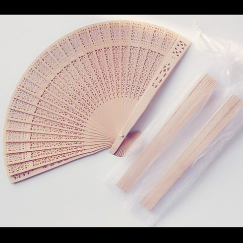 50PCS Drawstring Organza Folding Hand Fan Pouch Party Wedding Favor Bags (White)...