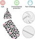 Cow Print Pink Heart Baby Stuff Newborn Swaddle and Hat Set Stretchy Soft Funny Baby Receiving Blanket Gifts for Infant Baby Boy Girl...