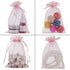 HRX Package 100pcs Blush Pink Organza Gift Bags, 4 x 6 inch Candy Mesh Drawstring Bags Jewelry Pouches for Christmas Wedding Baby Shower Party...