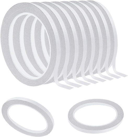 Minelife 10 Rolls 1/4 inch Double Sided Tape Adhesive Sticky Tapes Thin for Clothes, Arts, Crafts, Photography, Scrapbooking, Tear-by-Hand, Paper ...