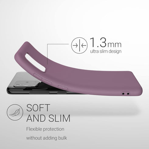 kwmobile Case Compatible with Samsung Galaxy A51 Case - Soft Slim Protective TPU Silicone Cover - Grape Purple...
