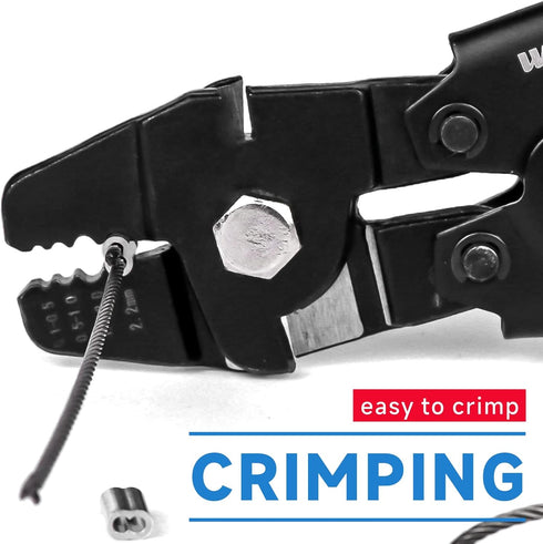 Wire Rope Swager Wire Rope Swaging Tool for Crimping Fishing Lines Up To 2.2mm(WKS-711)...