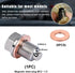 M12x1.5 Magnetic Oil Drain Plug, Stainless Steel Sump Drain Nut Bolt with 5 Crush Gaskets, Leak-proof Vehicle Engine Oil Drain Plug Replacement, U...