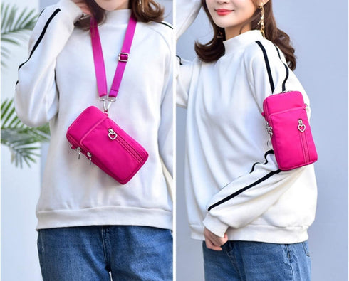 Mobile Phone Purses Bag,Waterproof Crossbody Phone Wallet Case, Cellphone Crossbody with Shoulder Strap,Outdoor Sweat-Proof Running Armbag,Crossbo...