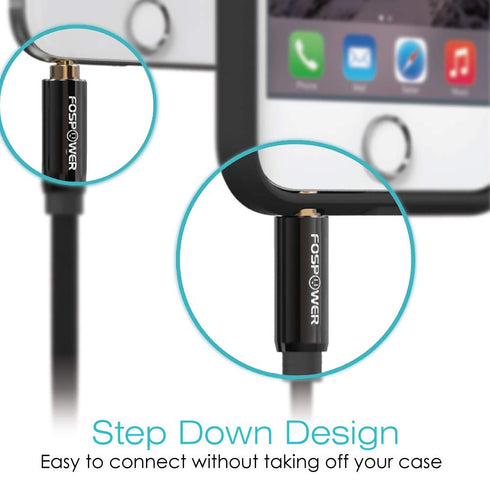 FosPower Audio Cable (1 FT), Stereo Audio 3.5mm Auxiliary Short Cord Male to Male Aux Cable for Car, Apple iPhone, iPod, iPad, Samsung Galaxy, HTC...