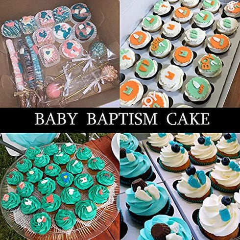 Baby Shower Fondant Molds (5 Pack), Cute Silicone Chocolate, Feet Molds, Clothes Decorate Mould for Baby Baptism Theme Party, Cake Baking, Cupcake...